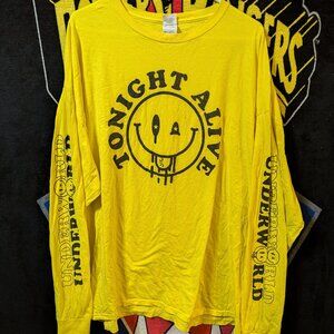Tonight Alive Underworld Yellow Long Sleeve Shirt.  In good condition, size 3XL.